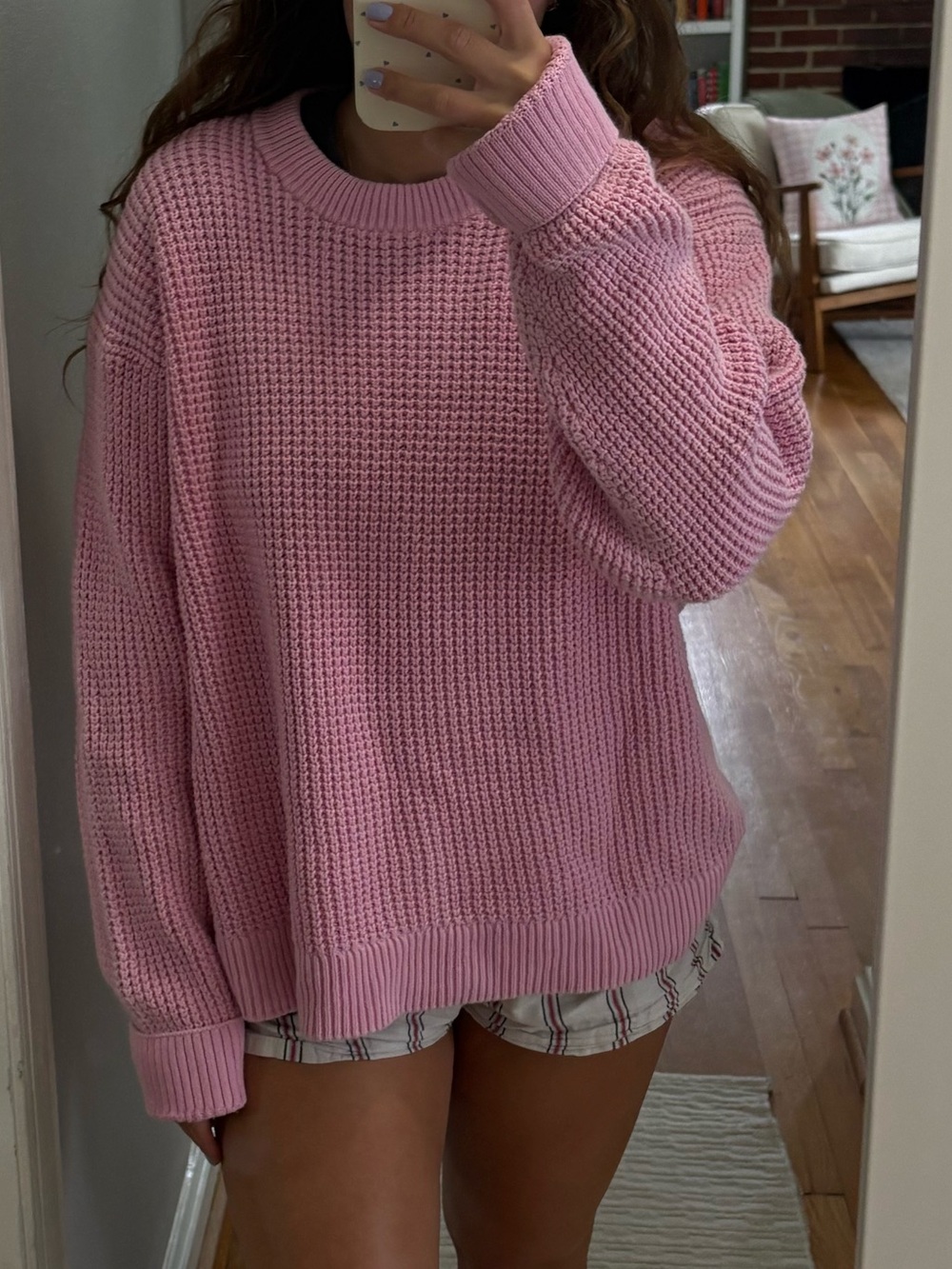 Abercrombie & Fitch Pink Chunky Knit Sweater